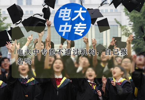 电大中专能不通过机构，自己报名吗？
